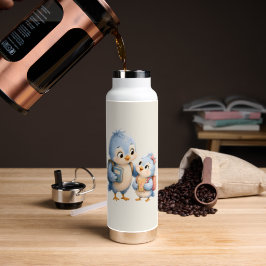 Botella de agua de acero inoxidable Pájaro Azul Li