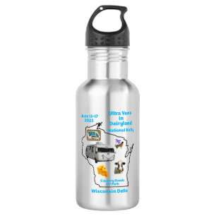 Botella de agua de acero inoxidable para el rally