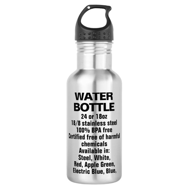 Botella de agua de acero inoxidable personalizada  (Anverso)
