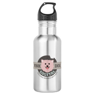 Botella de agua de acero inoxidable Pink Dog Digit