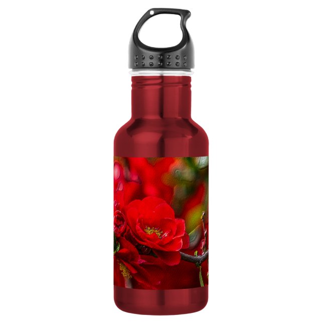 Botella de agua de acero inoxidable pintada con ra (Anverso)