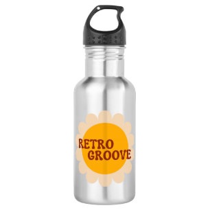 Botella de agua de acero inoxidable Retro Groove