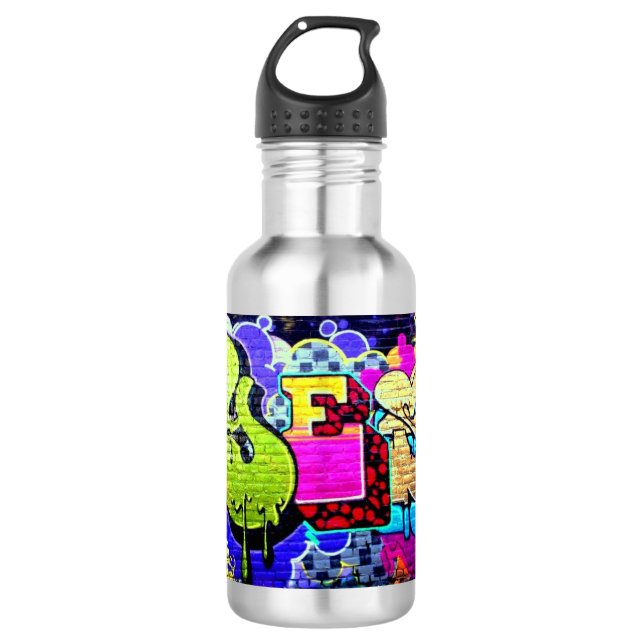 Botella de agua de acero inoxidable Sí Graffiti (Anverso)