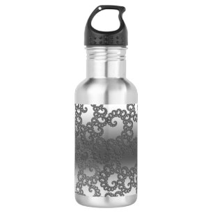 Botella de agua de acero inoxidable Silver Fractal