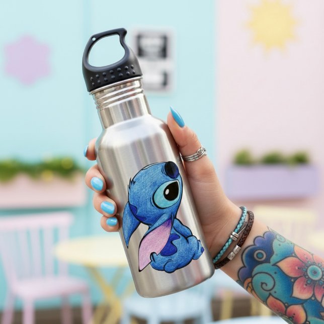 Botella de agua de acero inoxidable Stitch (Subido por el creador)