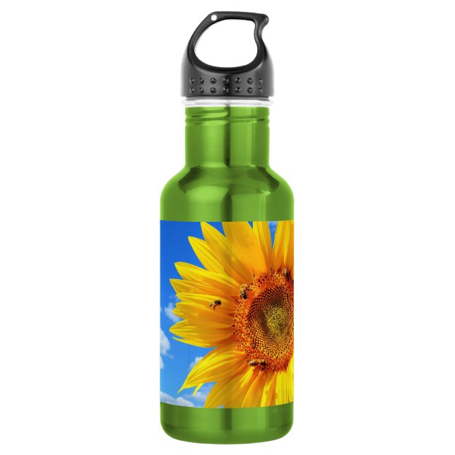 Botella de agua de acero inoxidable Sunflower (Anverso)