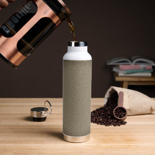 Botella de agua de acero inoxidable Taupe Purpurin