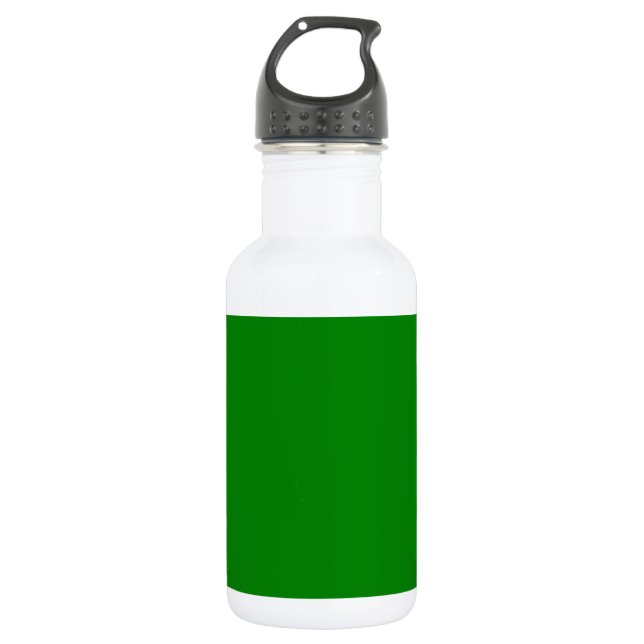 Botella de agua de acero inoxidable verde (Anverso)