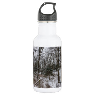 Botella de agua de acero inoxidable Woody Snow Day