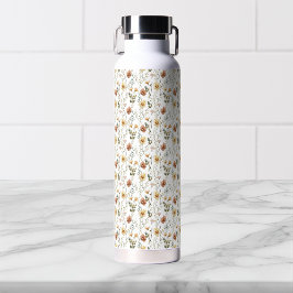 Botella de agua de acuarela de flores silvestres b