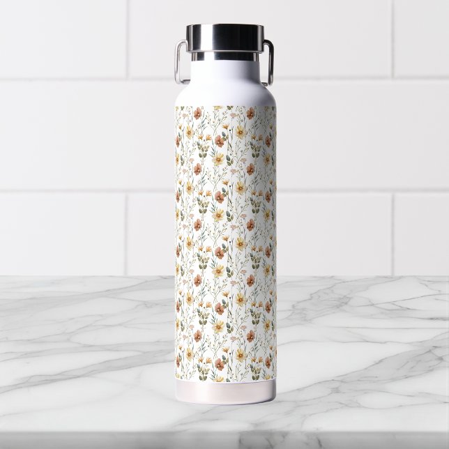 Botella de agua de acuarela de flores silvestres b (Subido por el creador)