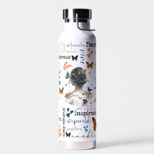 Botella de agua de Afirmaciones Motivacionales ESP