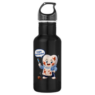 Botella de agua de aluminio con humor de dentista 