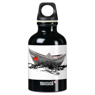 Botella de agua de aluminio para barcas de papel