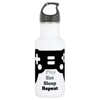 Botella de agua de amante de los juegos.