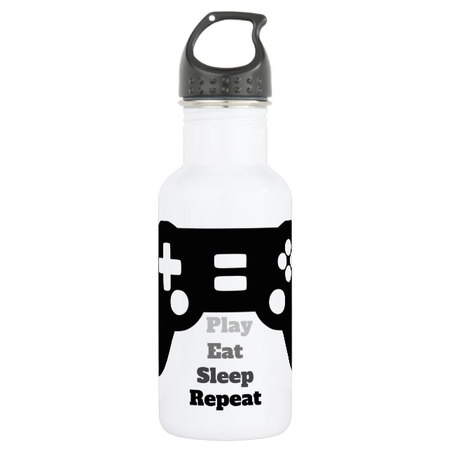 Botella de agua de amante de los juegos. (Anverso)