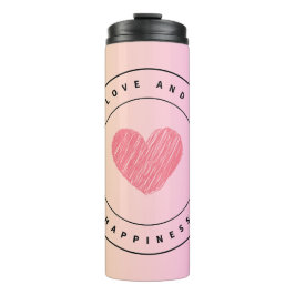 Botella de agua de amor y felicidad