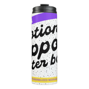 Botella de agua de apoyo emocional personalizada