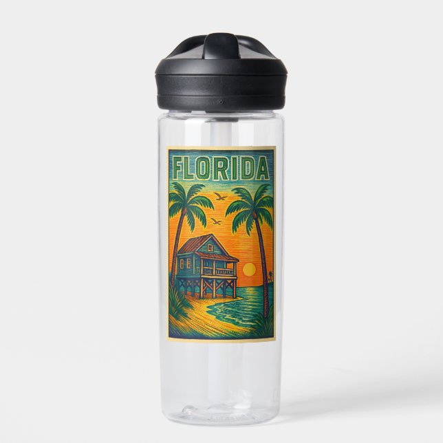 Botella de agua de arte de Florida (Delante)