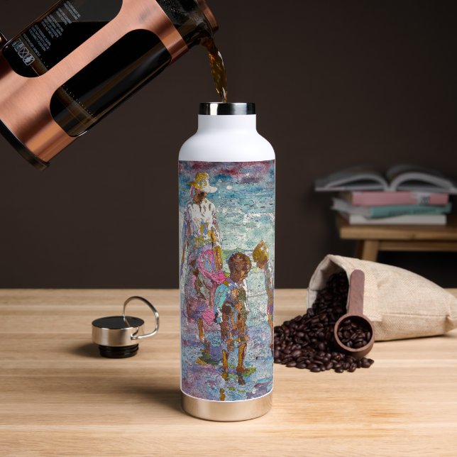 Botella de agua de arte fino Gathering Light © (Café (girado))