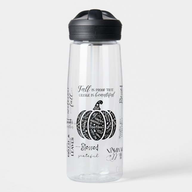 Botella de agua de Autumn Vibes (Delante)