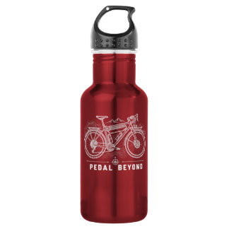 Botella de agua de aventura en bicicleta de montañ