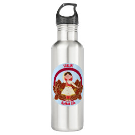 Botella de agua de baile de Kathak con nombre