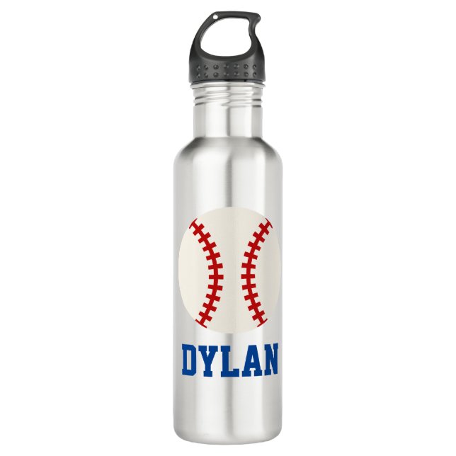 Botella de agua de béisbol personalizada (Anverso)