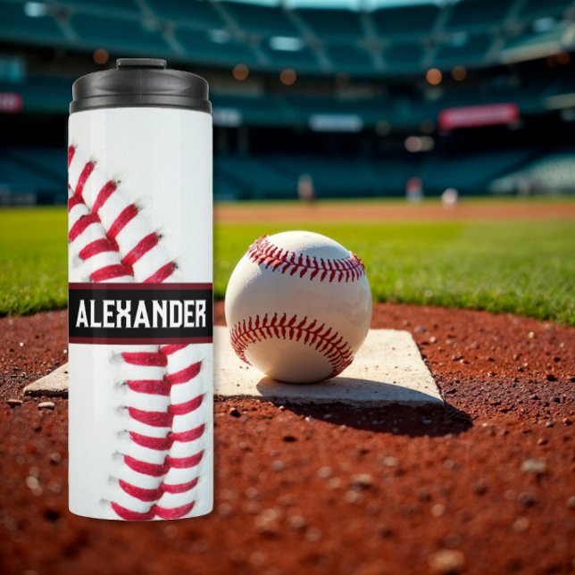 Botella de agua de béisbol personalizada con nombr (Subido por el creador)