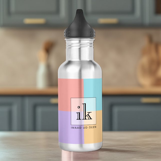 Botella de agua de bloque de color personalizado | (Subido por el creador)