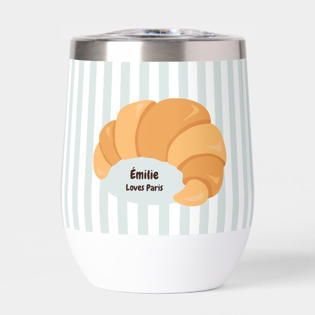 Botella de agua de Blue Croissant (Frente)