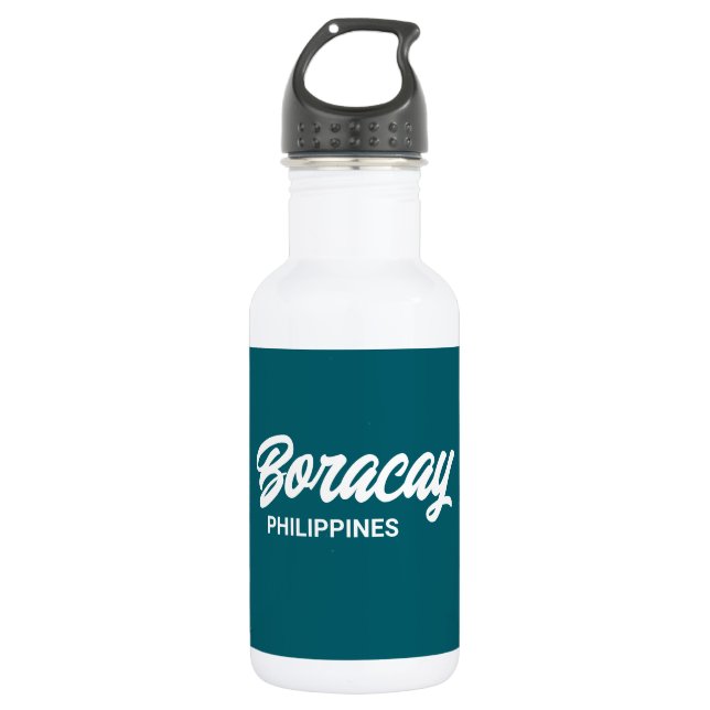 Botella de agua de Boracay Filipinas (Anverso)