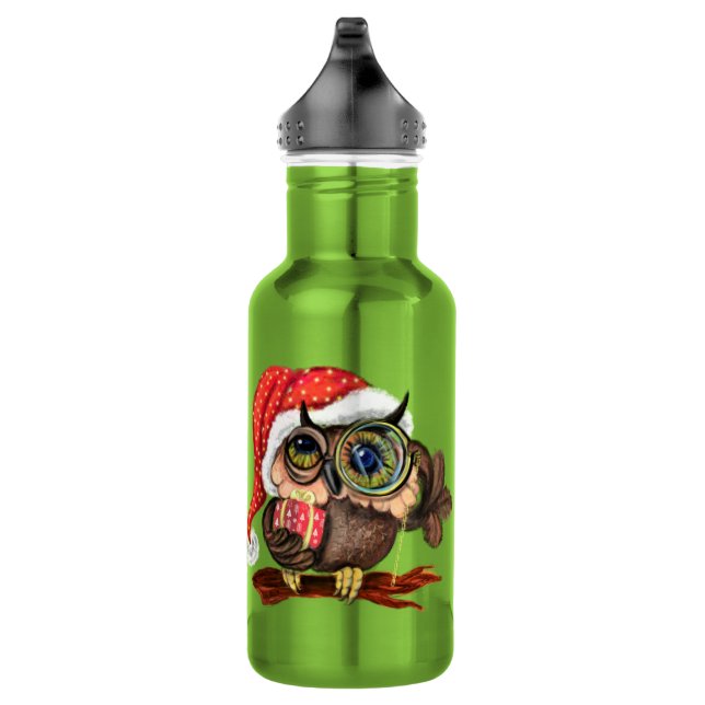 Botella de agua de búho de Navidad adorable (Derecha)