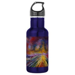 Botella de agua de camino púrpura