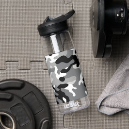 Botella de agua de Camo Camelbak en blanco y negro