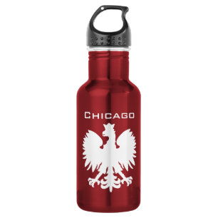 Botella de agua de Chicago Polska