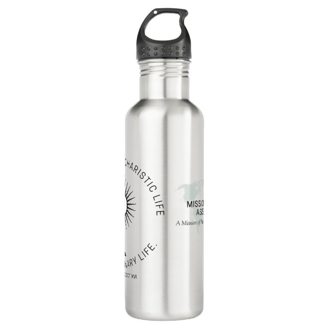 Botella de agua de citas de vida misionera (Anverso)