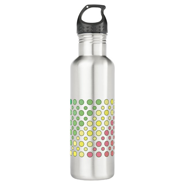 Botella de agua de color circular (Anverso)