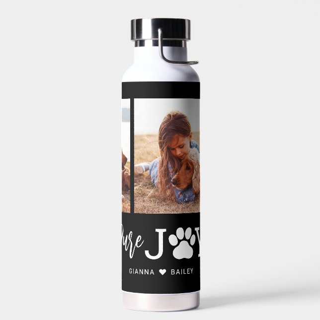 Botella de agua de color EDITABLE Paw Joy (Izquierdo)