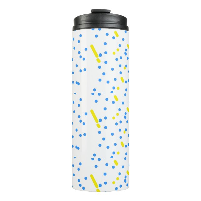 Botella de agua de cometas de puntos azules meteor (Anverso)