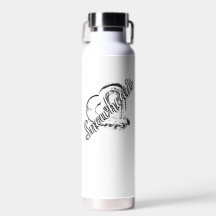 Botella de agua de corazón de nieve