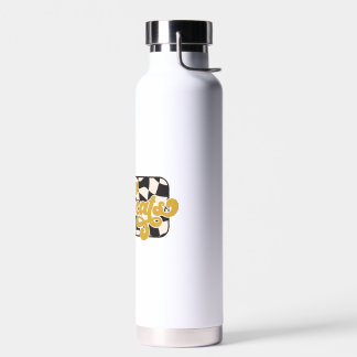 Botella de agua de cuadros de Bobcats: Oro