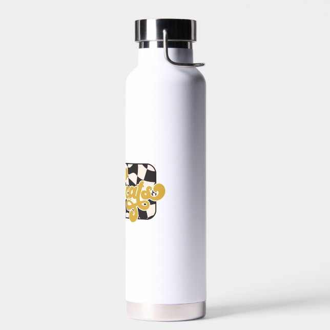 Botella de agua de cuadros de Bobcats: Oro (Izquierdo)