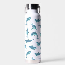 Botella de agua de delfines