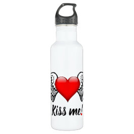 Botella de agua de día de San Valentín Kiss Me 24.
