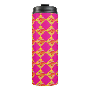 Botella de agua de diamante fucsia