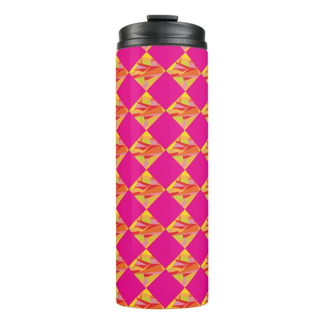 Botella de agua de diamante fucsia (Anverso)