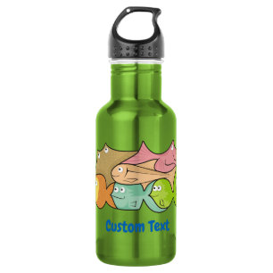 Botella de agua de dibujos animados de peces