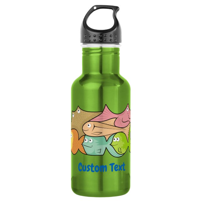 Botella de agua de dibujos animados de peces (Anverso)