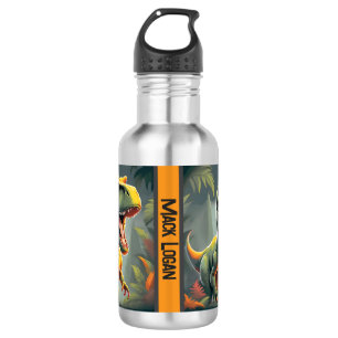 Botella de agua de dinosaurio jurásico T Rex